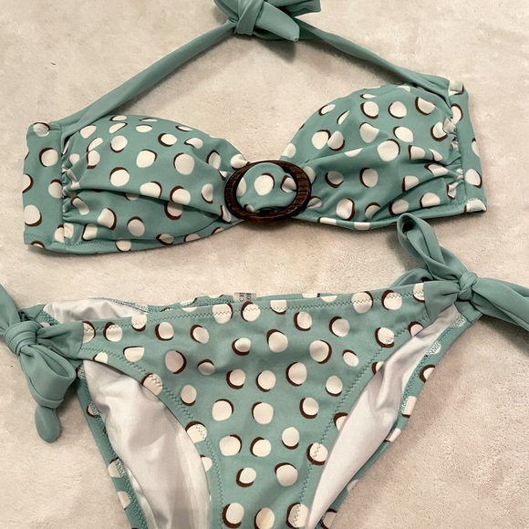 Victoria’s Secret polka dot Bikini size Large top, Small bottoms - Picture 3 of 5